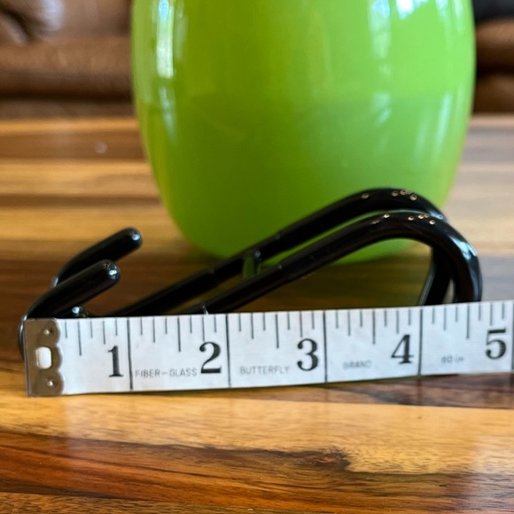 NIB 4 Black Rubber Coated StainlessSteel Glass Shower Narrow Hooks - Picture 7 of 15